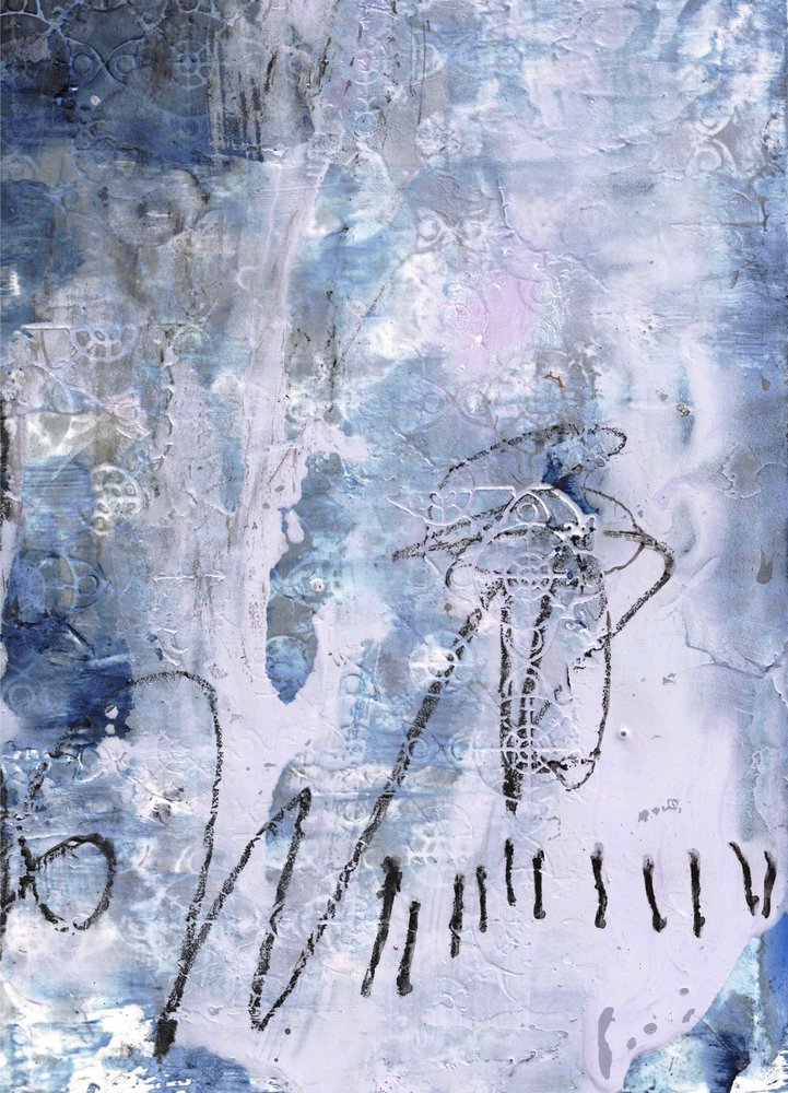Abstrakte blaue Textur von Deb Chaney