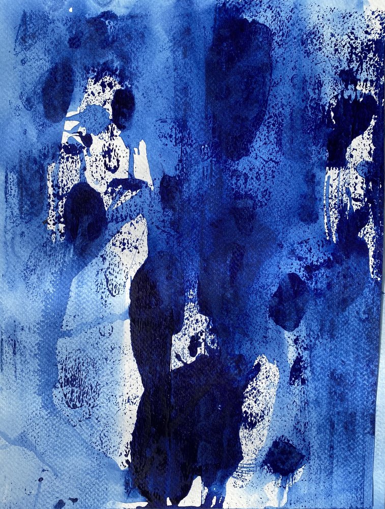 Tiefblaues Abstrakt von Deb Chaney