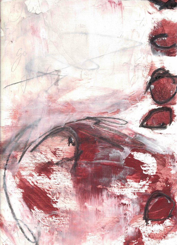 Dynamisches Rotabstrakt von Deb Chaney