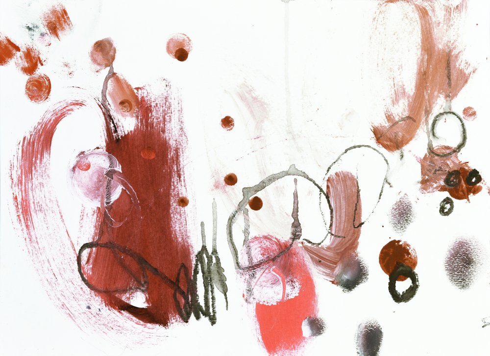 Dynamische rote Formen von Deb Chaney