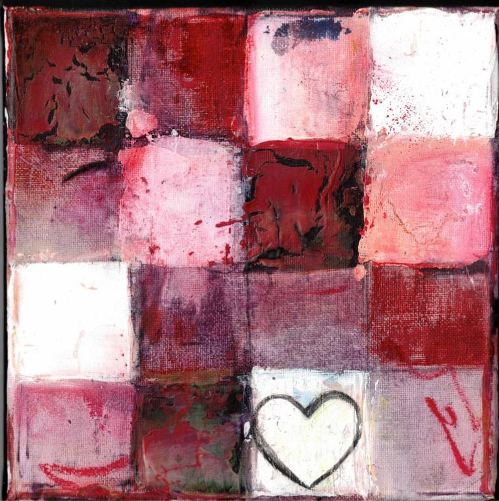 Rotes kariertes Herz von Deb Chaney