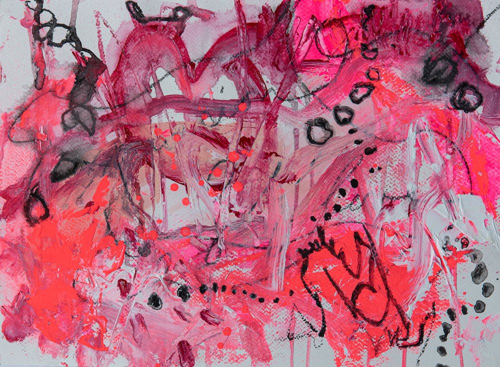 Lebendiges Pinkes Abstrakt von Deb Chaney