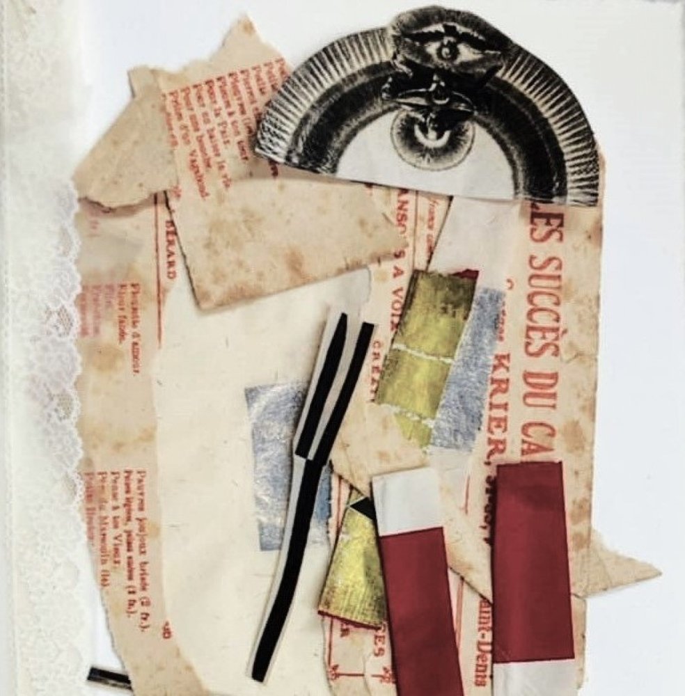 Abstrakte Augencollage von Doris Schmitz