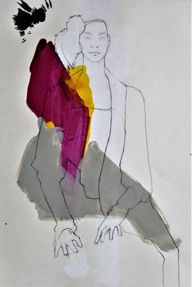Abstrakte Modefigur von Doris Schmitz