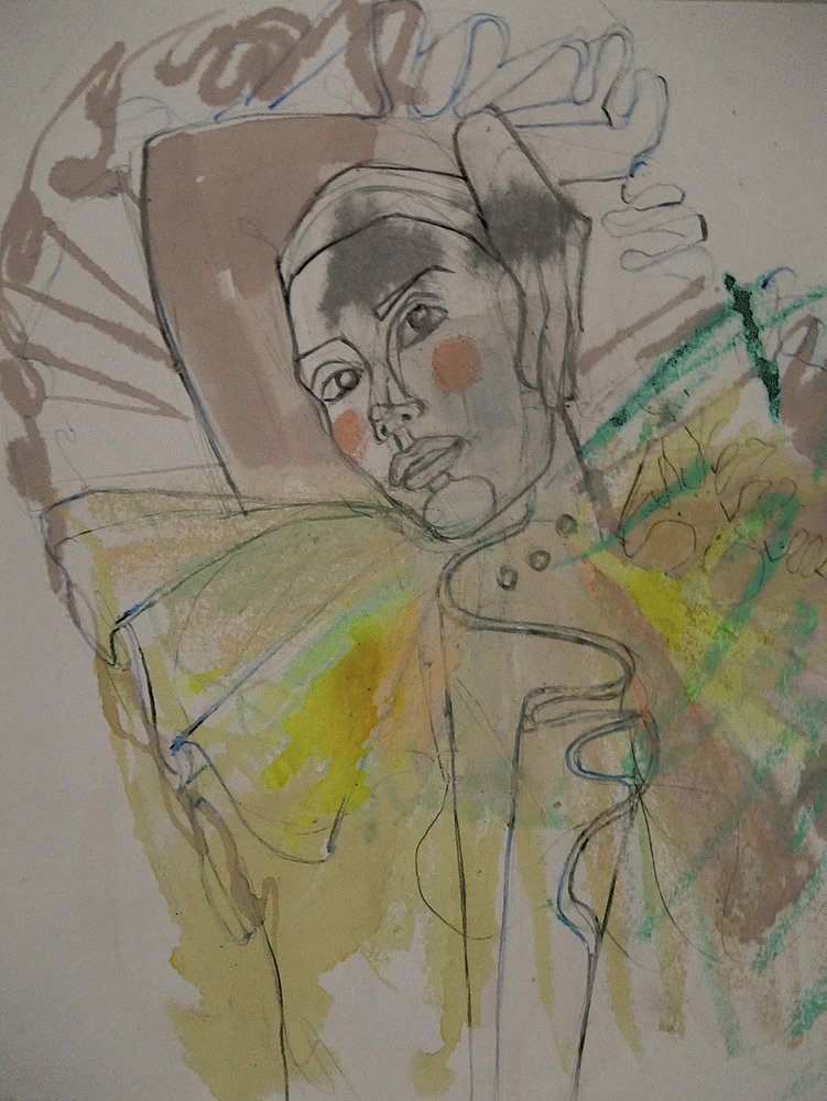 Expressives Frauenporträt von Doris Schmitz