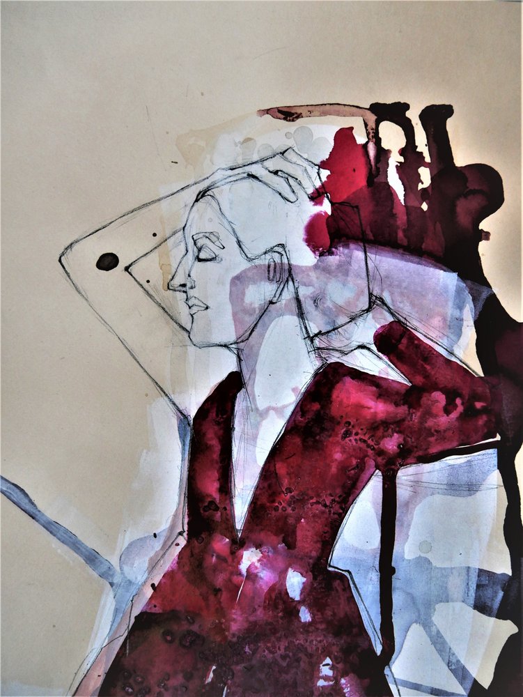 Dame in Rot von Doris Schmitz