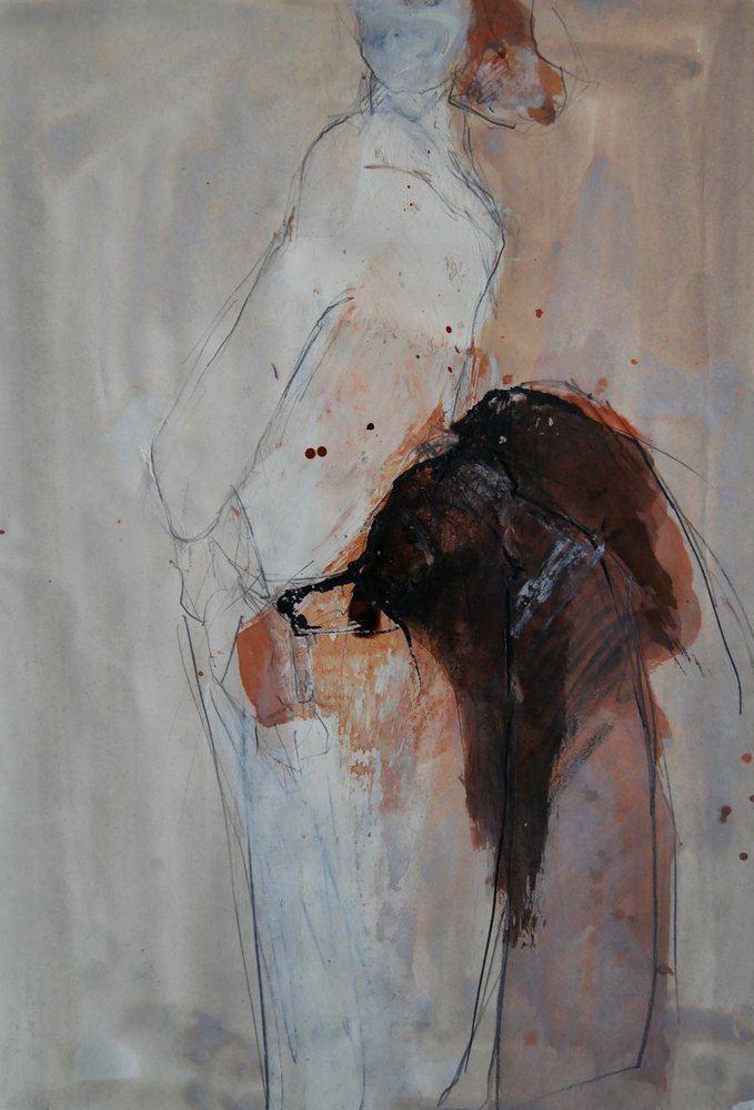 Stimmungsvolle Abstrakte Figur von Doris Schmitz