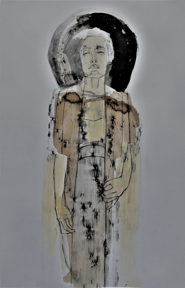 Gelassene abstrakte Figur von Doris Schmitz