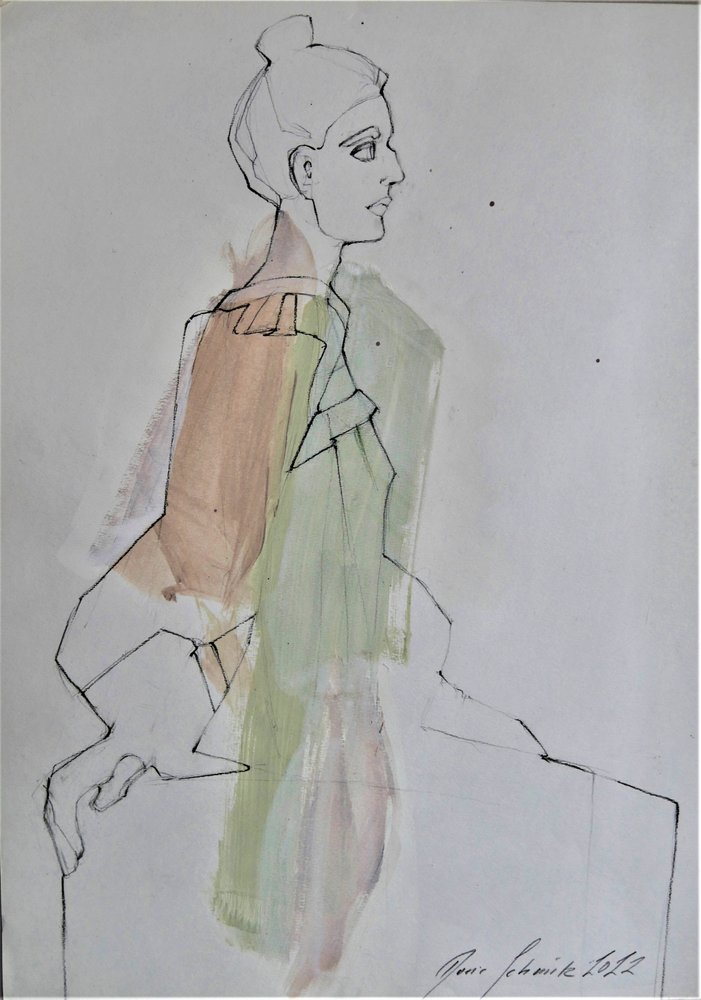 Stilisiertes Frauenprofil von Doris Schmitz