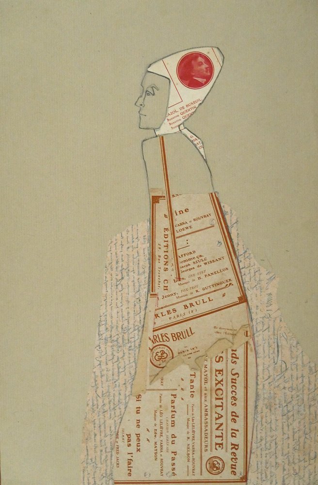 Stilisiertes Papierporträt von Doris Schmitz
