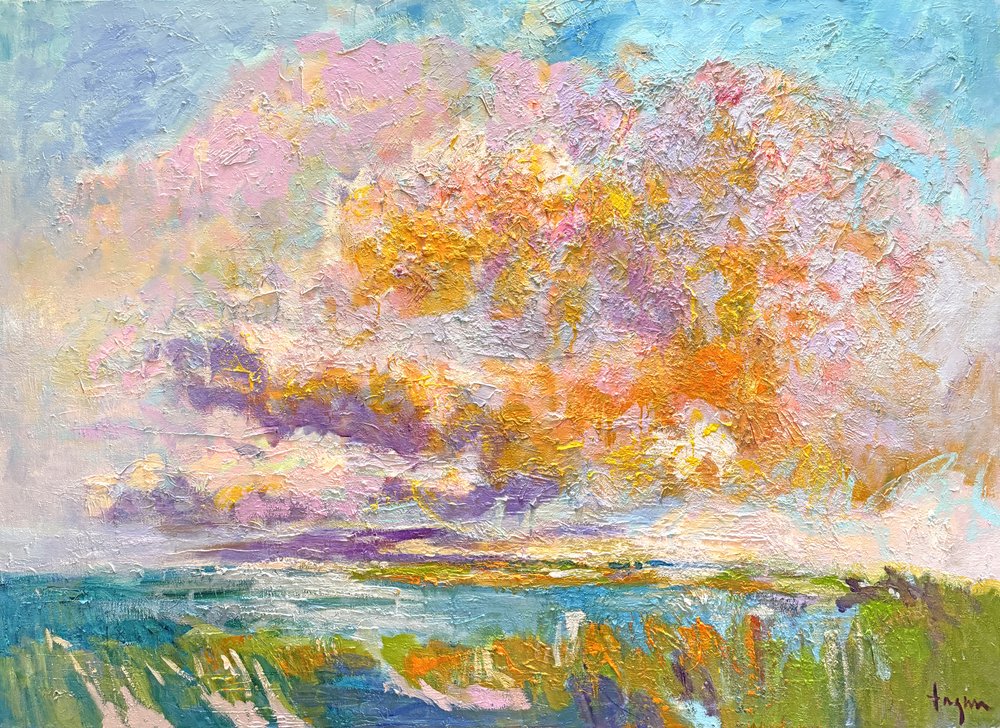 Lebhaftes Wolkenlandschafts-Sonnenuntergang von Dorothy Fagan