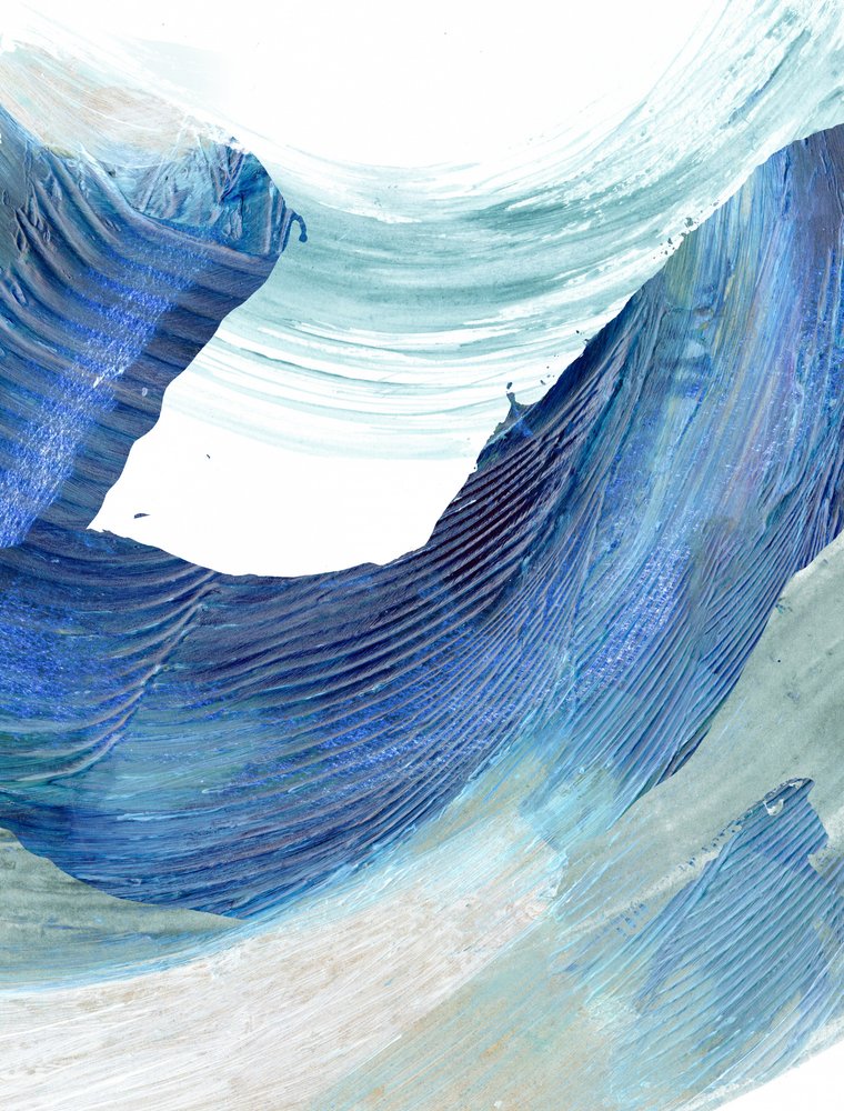 Fließende blaue Wellen von Edward Selkirk