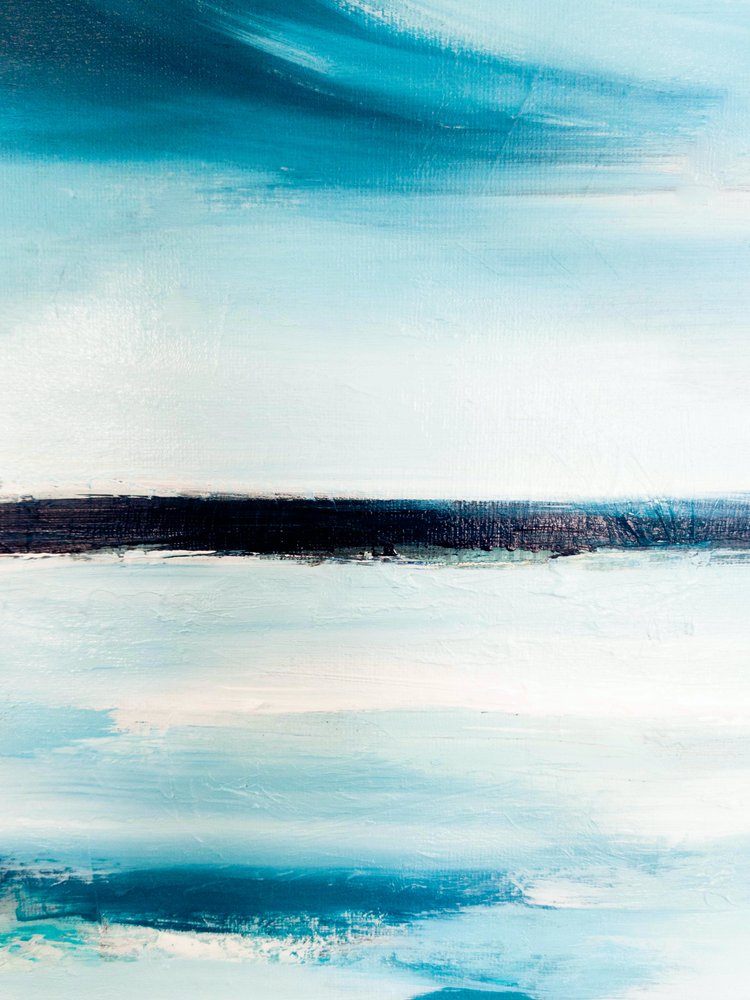 Abstrakter Blauer Horizont von Ejaaz Haniff