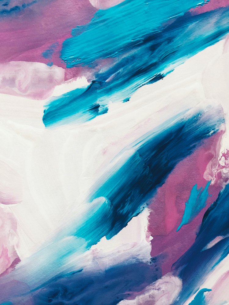 Dynamisches Blau-Pink Abstrakt von Ejaaz Haniff
