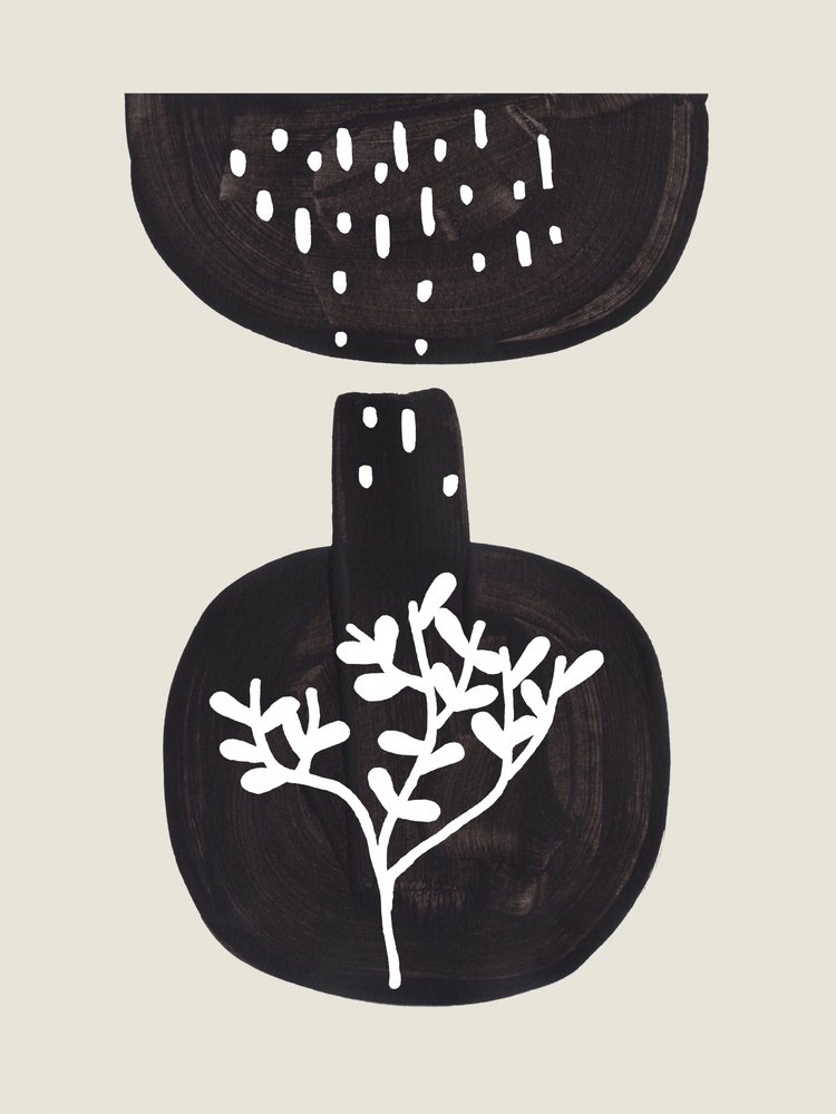 Minimalistische botanische Vase von Ejaaz Haniff