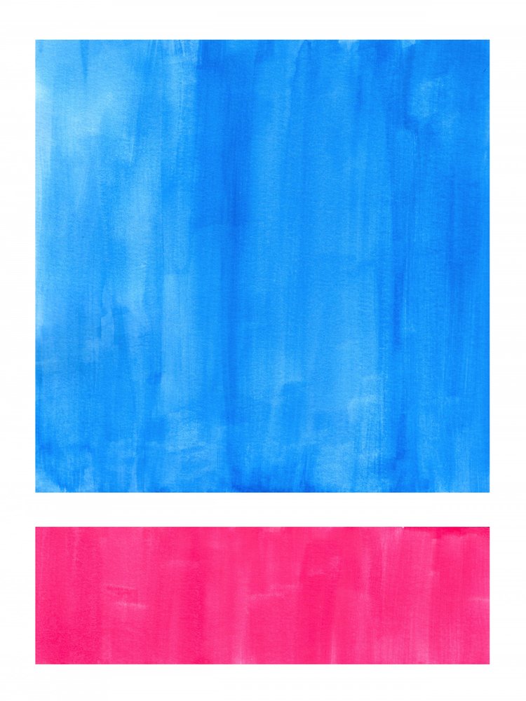 Modernes Blau-Pink-Abstrakt von Ejaaz Haniff