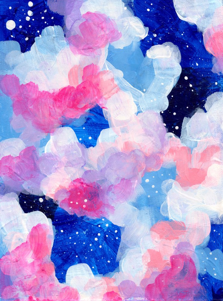 Pinker Blauer Träumender Himmel von Ejaaz Haniff