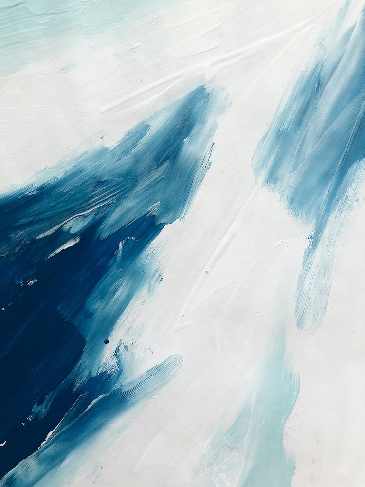 Serenes Blaues Abstrakt von Ejaaz Haniff