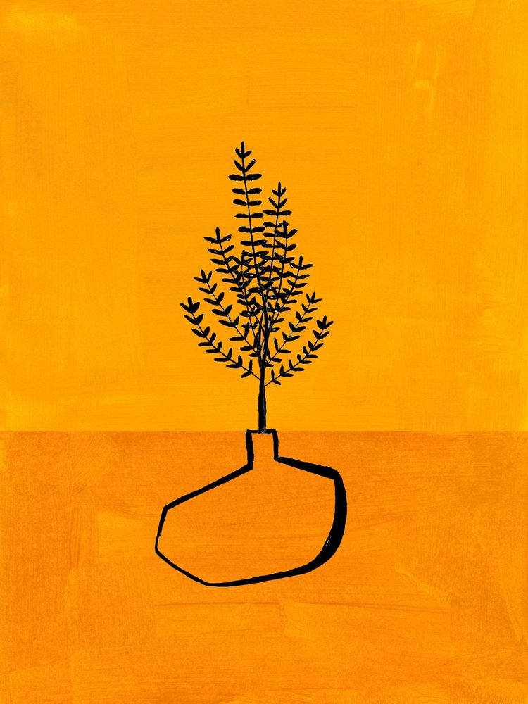 Warme minimalistische Pflanze von Ejaaz Haniff