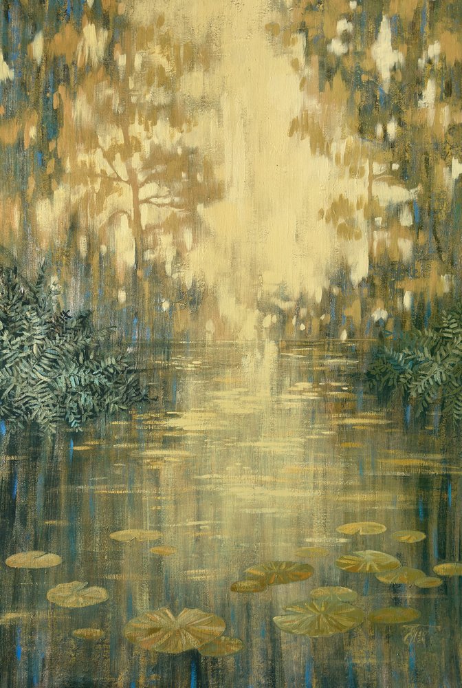 Goldener Waldteich von Ekaterina Prisich