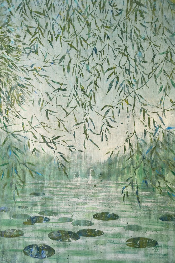 Weidenweiher Gelassenheit von Ekaterina Prisich