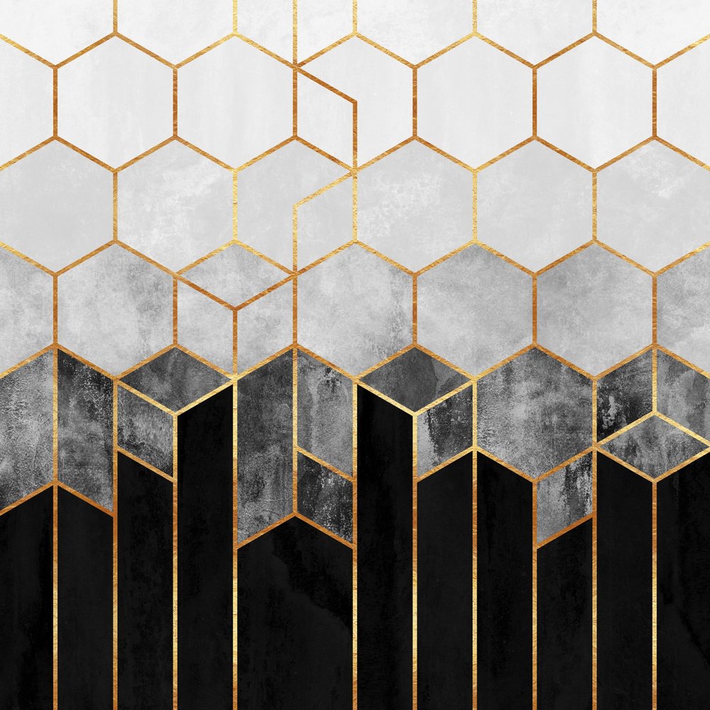 Gradient Goldene Sechsecke von Elisabeth Fredriksson