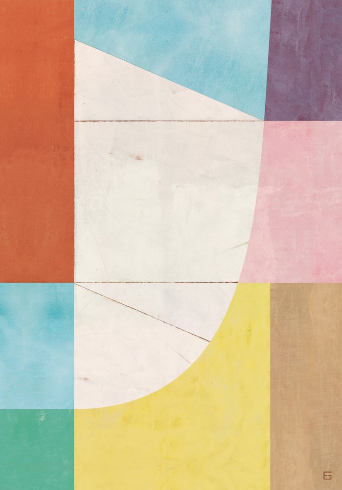 Weiches geometrisches Abstrakt von Ellen Greup