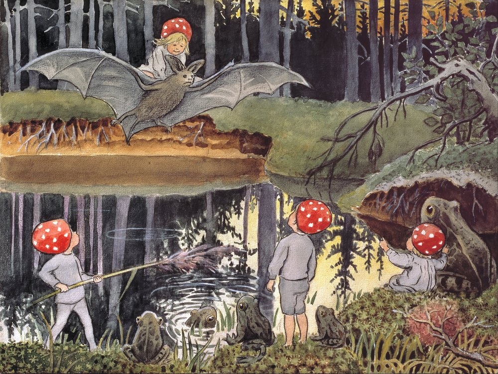 Tomtebobarnen Fledermaus von Elsa Beskow