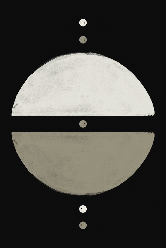 Abstrakte Mond-Dualität von Ema Paraschiv