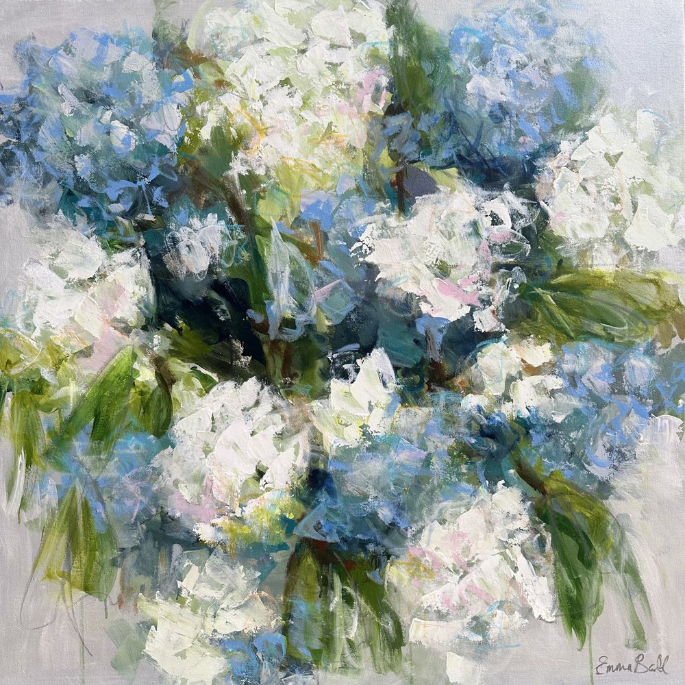 Frische blaue Hortensien von Emma Bell