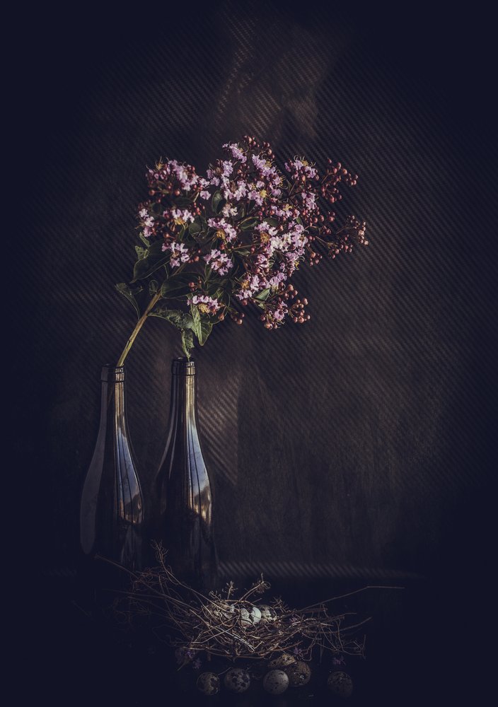 Rustikales Blumen Stillleben von Farid Kazamil