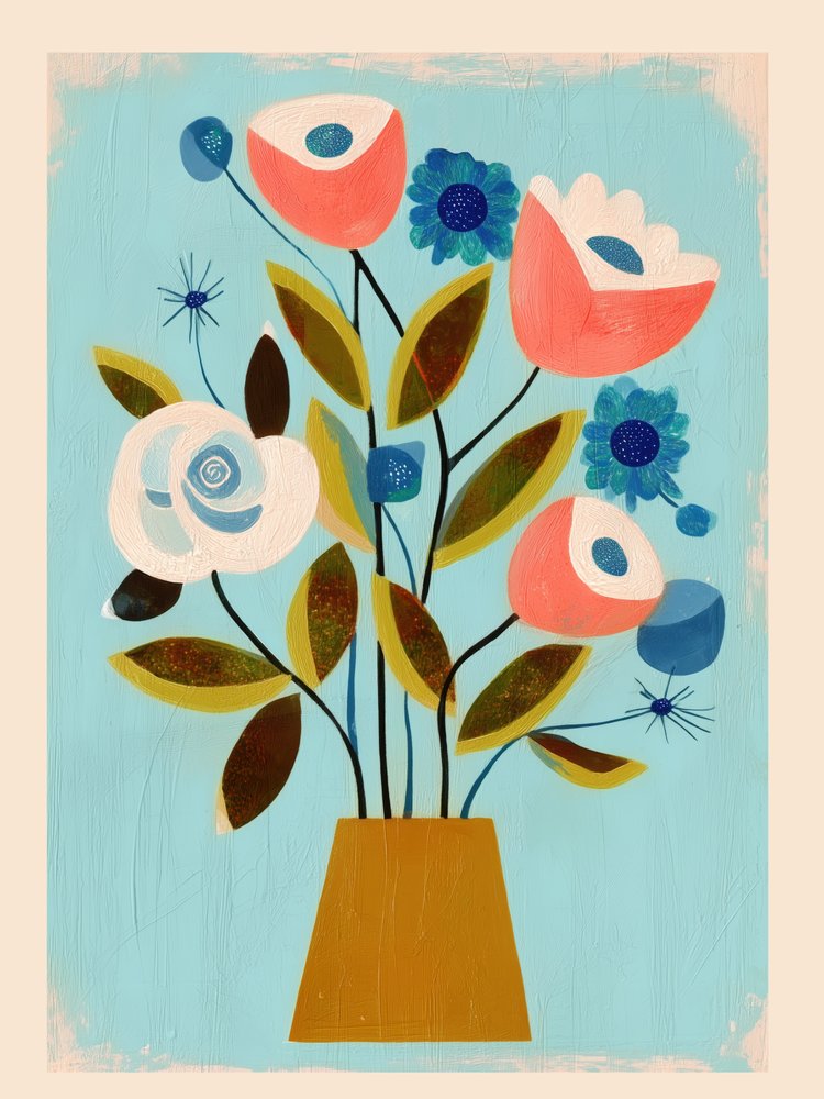 Moderner Blumenstrauß von Flow Line