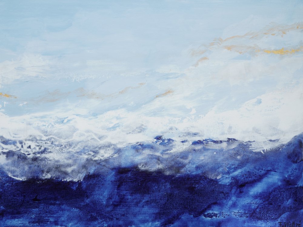 Tiefblaue Ozeanwellen von Françoise Wattré