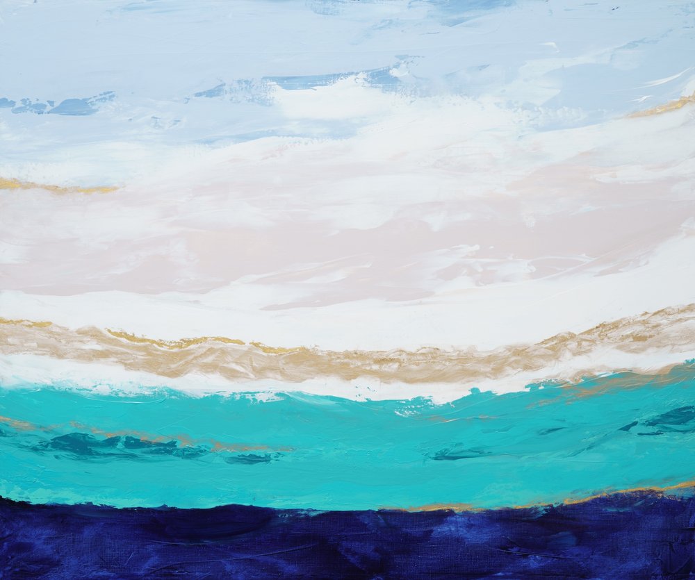 Teal Ozean Gelassenheit von Françoise Wattré