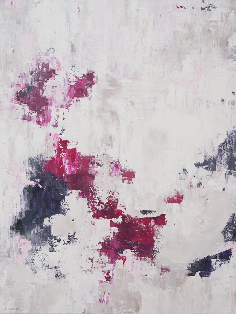 Lebendiges Pink Abstrakt von Françoise Wattré