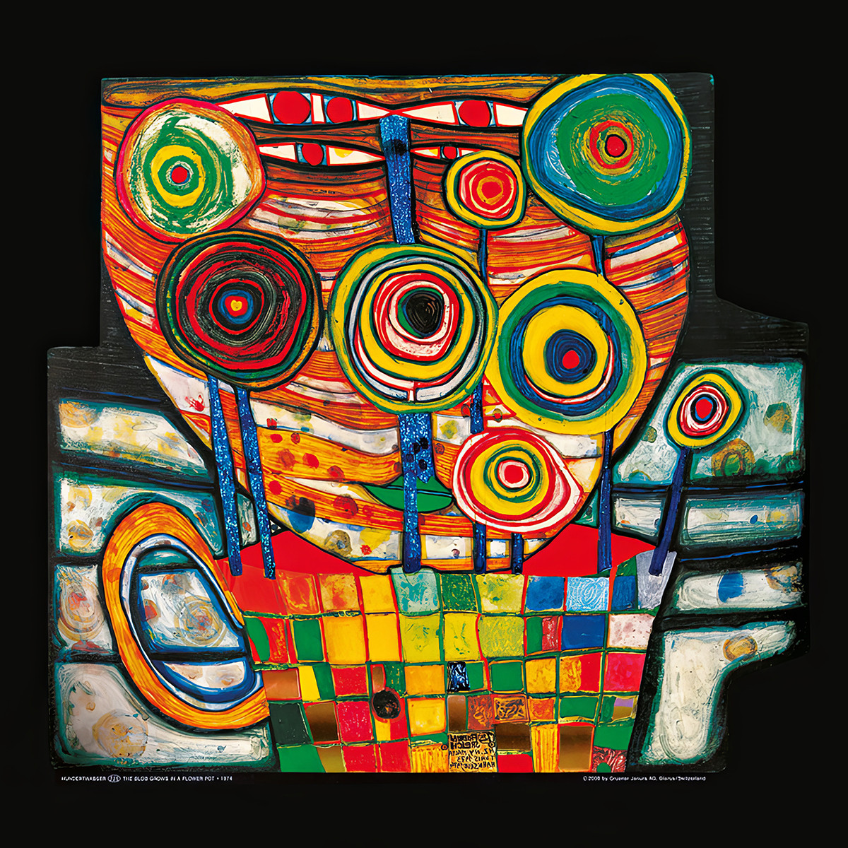 Das Dingsda wächst im Blumentopf von Friedensreich Hundertwasser