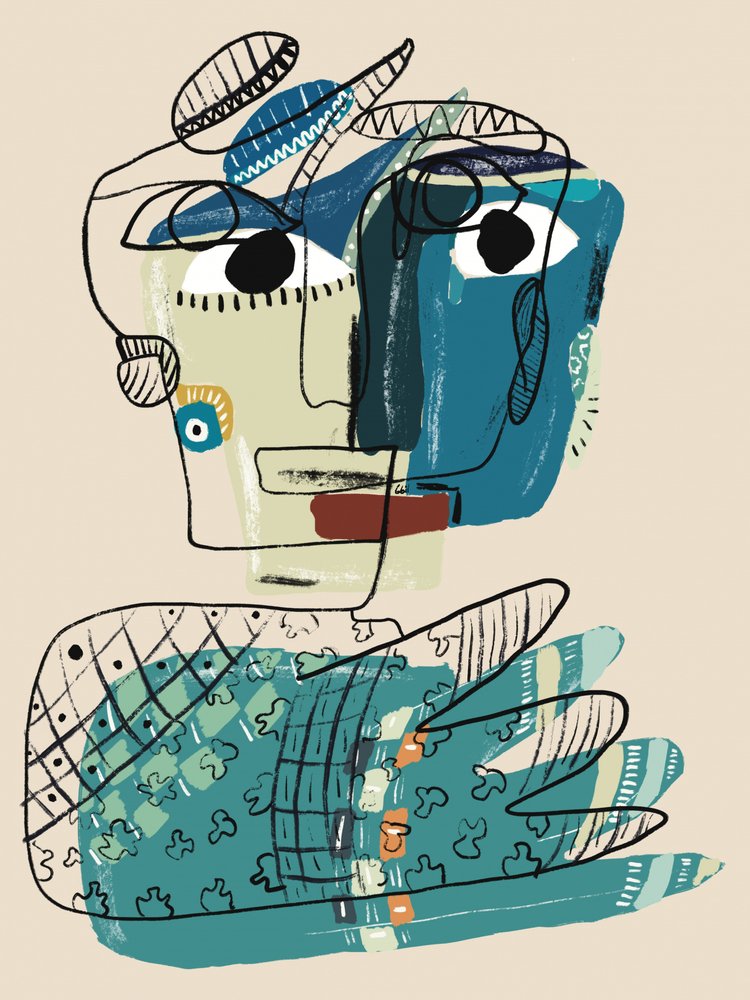 Abstrakte Gesichtsspiegelung von GIovanna Gil Alves