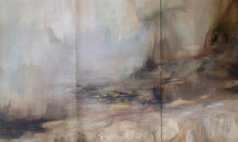Nebelige abstrakte Landschaft von Gemma Bardot