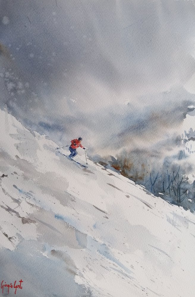 Abenteuer beim Abfahrtslauf von Giorgio Gosti