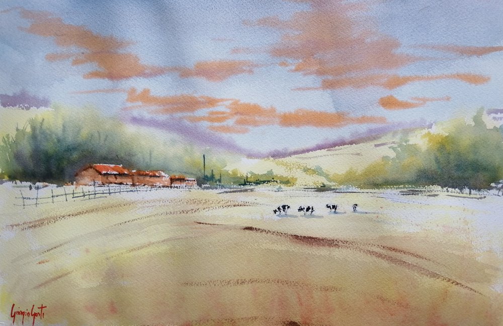 Friedliche Bauernlandschaft von Giorgio Gosti