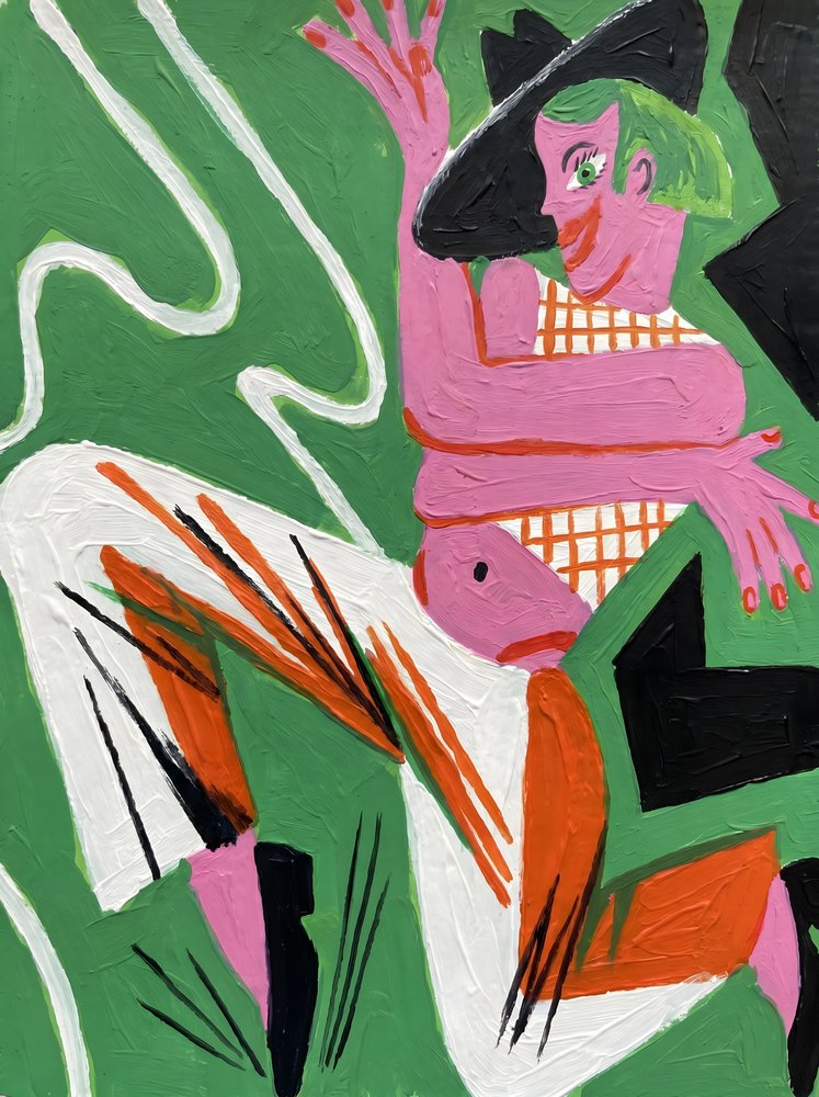 Verspielte pinke Figur von HUGO