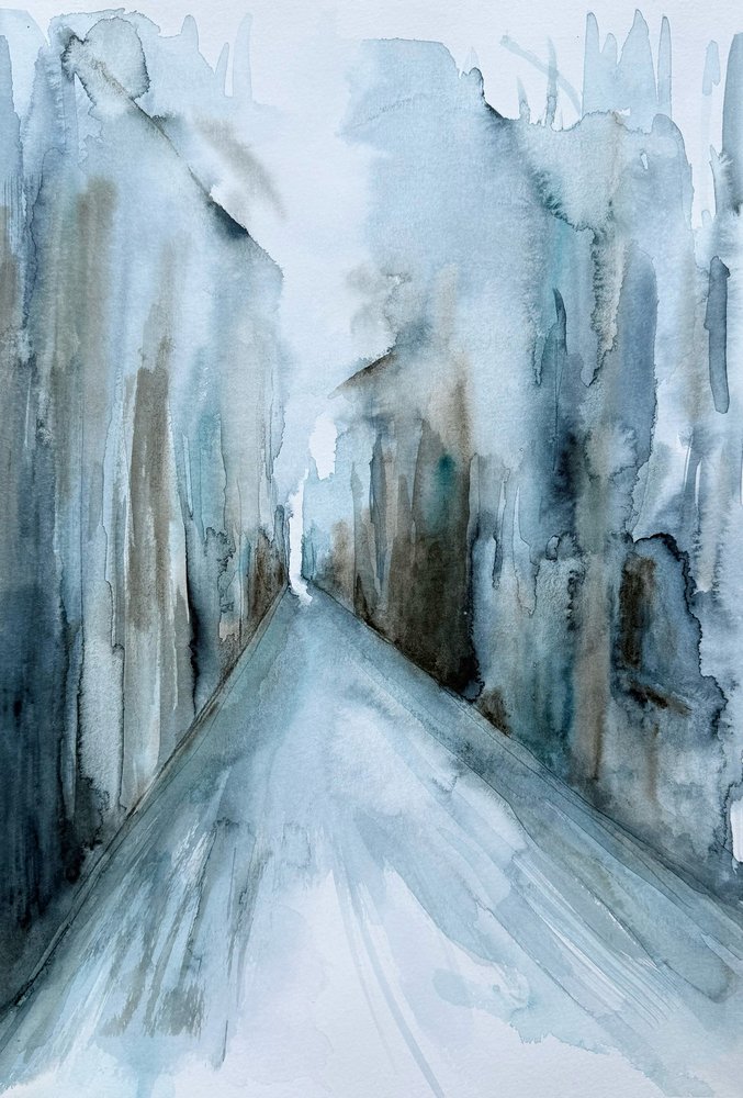 Abstrakter Winterpfad von Helena Ryhle