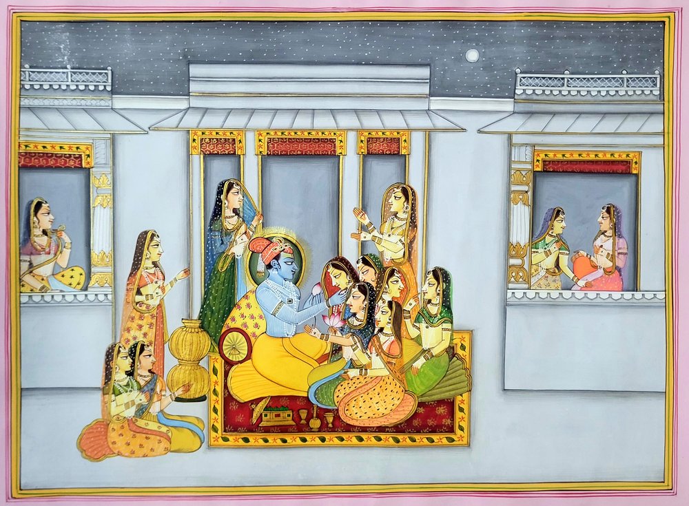 Krishna und Gopis bei Nacht von IMAGINEERS STUDIO