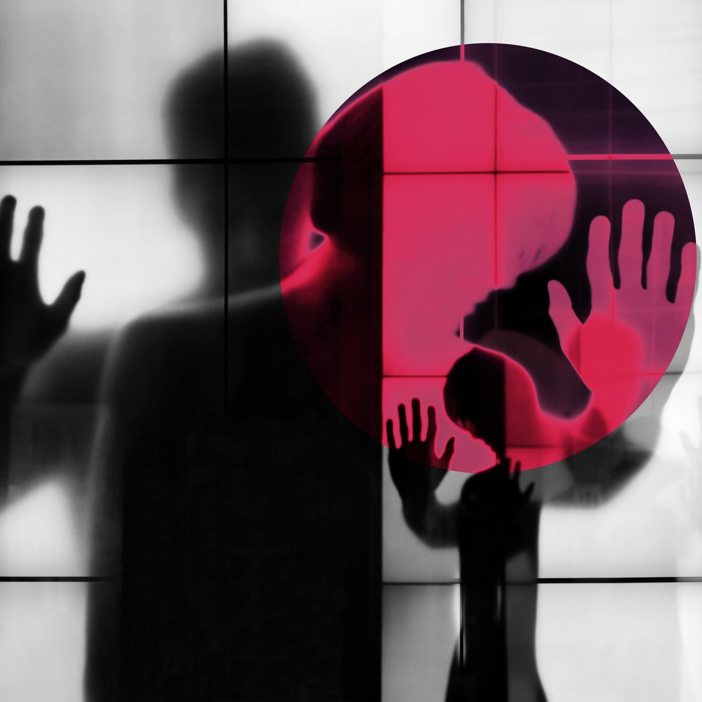 Isolierte rote Silhouetten von Igor Shrayer
