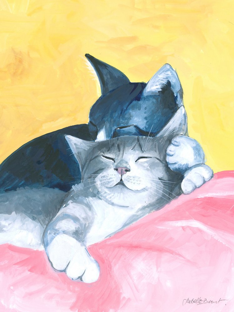 Abstrakte Siesta-Katzen von Isabelle Brent