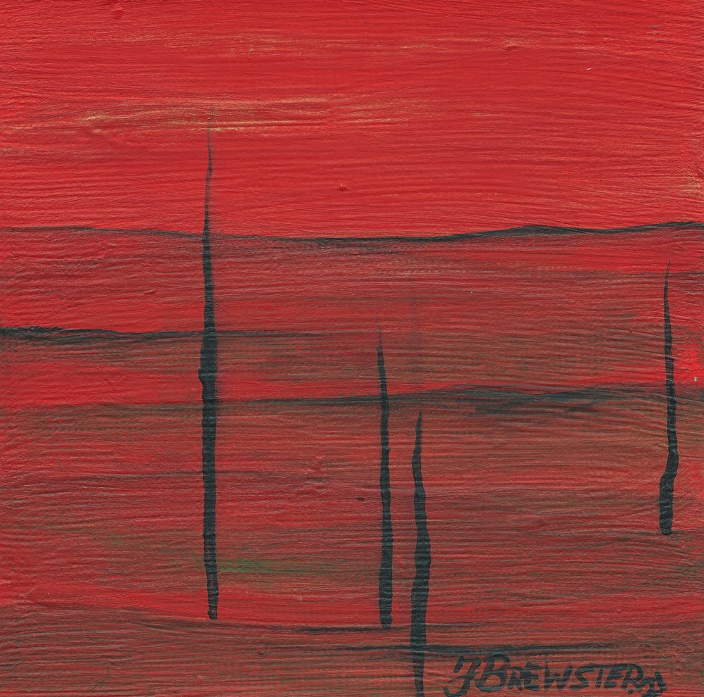 Abstrakte Rote Landschaft von Janine Brewster