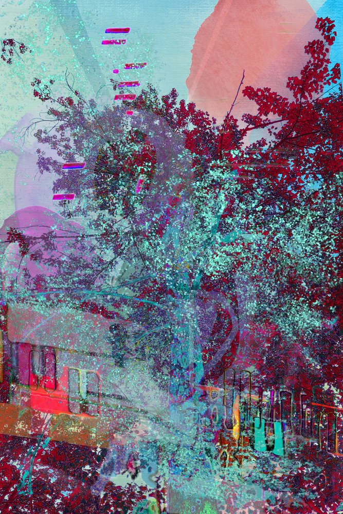 Abstrakte Glitch-Landschaft von Jenja Braun