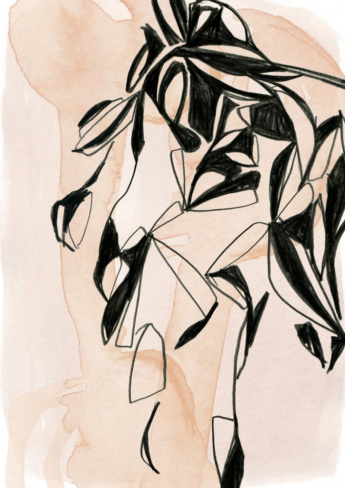Fließende abstrakte Botanicals von Jenja Braun