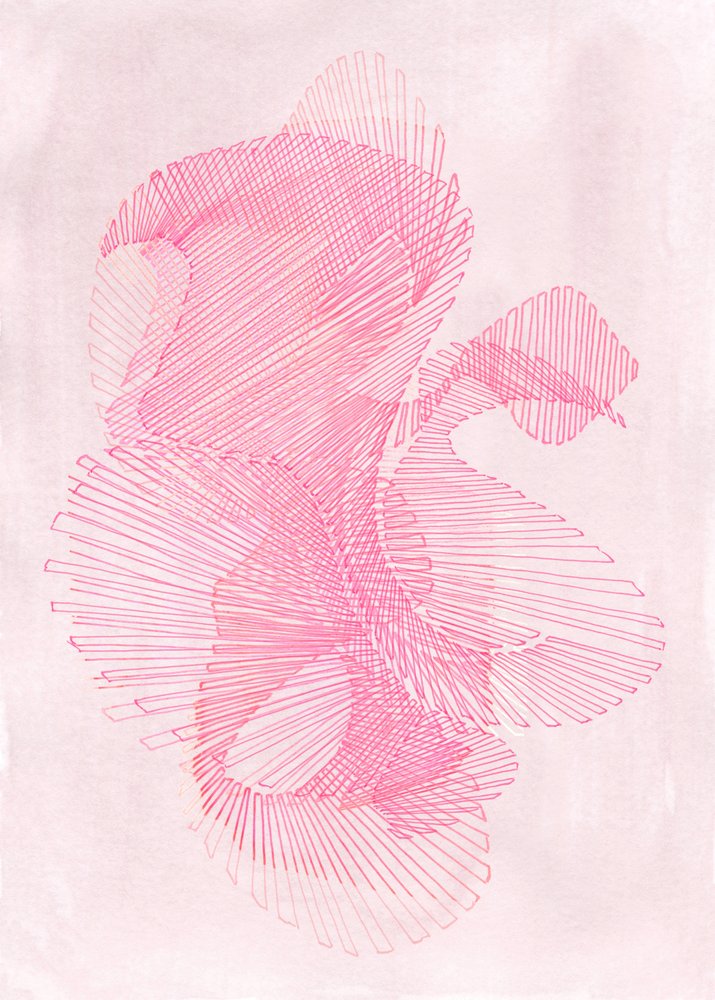 Sanfte Rosa Geometrie von Jenja Braun