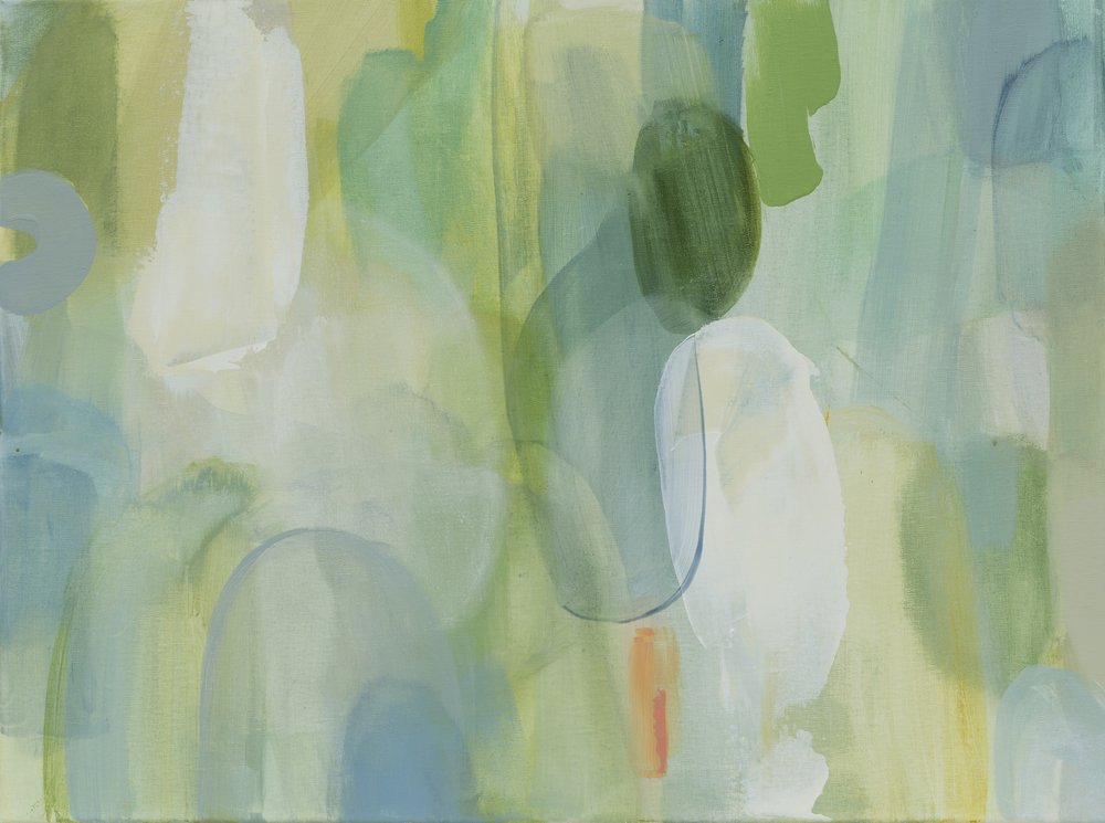 Grün Blau Abstrakt von Jenny Westenhofer